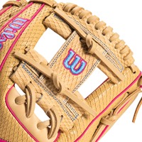 Wilson Exclusive A1000 1786 11.5in Baseball Glove (WBW103467115), Blonde/Pink
