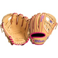 Wilson Exclusive A1000 1786 11.5in Baseball Glove (WBW103467115), Blonde/Pink