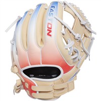 Easton ColorSplash 2.0 11.75in Fastpitch Softball Glove (PCFP715-2C), Camel/Red