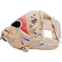 Easton ColorSplash 2.0 11.75in Fastpitch Softball Glove (PCFP715-2C), Camel/Red