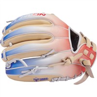 Easton ColorSplash 2.0 11.75in Fastpitch Softball Glove (PCFP715-2C), Camel/Red