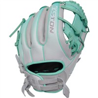 Easton ColorSplash 2.0 11.75in Fastpitch Softball Glove (PCFP715-2C), Grey/Mint
