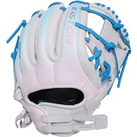 Easton ColorSplash 2.0 11.75in Fastpitch Softball Glove (PCFP715-2C), White/Blue