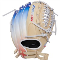 Easton ColorSplash 2.0 12in Fastpitch Softball Glove (PCFP120-15C), Camel/Red