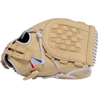 Easton ColorSplash 2.0 12.5in Fastpitch Softball Glove (PCFP125-3C), Camel/Red