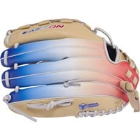 Easton ColorSplash 2.0 12.5in Fastpitch Softball Glove (PCFP125-3C), Camel/Red