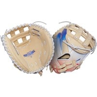 Easton ColorSplash 2.0 34in Fastpitch Softball Catcher's Mitt (PCFPCM34C), Camel/Red