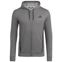 adidas Men's Game and Go Full Zip Baseball Hoodie, Grey