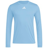 adidas Men's Long Sleeve Pregame Baseball Shirt, Light Blue