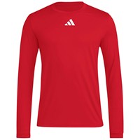 adidas Men's Long Sleeve Pregame Baseball Shirt, Red