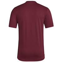 adidas Men's Short Sleeve Pregame Baeball Shirt, Maroon