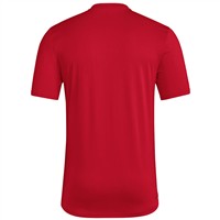 adidas Men's Short Sleeve Pregame Baeball Shirt, Red