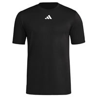 adidas Men's Short Sleeve Pregame Baeball Shirt, Black
