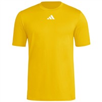 adidas Men's Short Sleeve Pregame Baeball Shirt, Gold