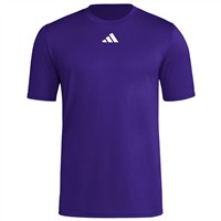 adidas Men's Short Sleeve Pregame Baeball Shirt, Purple