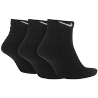 NIKE EveryDay Plus Cushioned Baseball and Softball Low Socks 3 Pack, Black