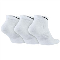 NIKE EveryDay Plus Cushioned Baseball and Softball Low Socks 3 Pack, White