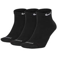NIKE EveryDay Plus Cushioned Baseball and Softball Low Socks 3 Pack, Black