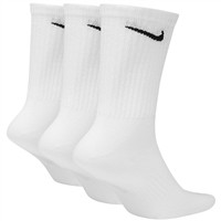 NIKE EveryDay Plus Cushioned Baseball and Softball Crew Socks 3 Pack, White
