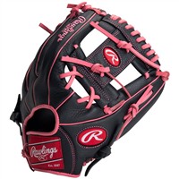 Rawlings Exclusive Youth Select Series 11.5in Baseball Glove (SS1150BP), Black/Pink