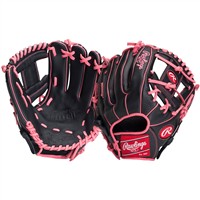 Rawlings Exclusive Youth Select Series 11.5in Baseball Glove (SS1150BP), Black/Pink