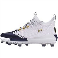 Under Armour Men's Harper 9 Pro TPU Molded Baseball Cleats, White/Navy