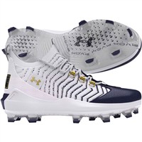 Under Armour Men's Harper 9 Pro TPU Molded Baseball Cleats, White/Navy