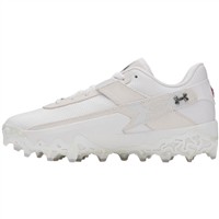 Under Armour Mens Harper 10 Pro TPU Baseball Cleats, White/Grey
