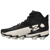 Under Armour Mens Harper 10 RM Mid Molded Baseball Cleats, Black