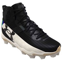 Under Armour Mens Harper 10 RM Mid Molded Baseball Cleats, Black