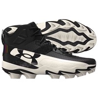 Under Armour Mens Harper 10 RM Mid Molded Baseball Cleats, Black