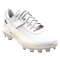 Under Armour Youth Harper 10 TPU Jr Molded Baseball Cleats, White/White