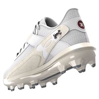 Under Armour Youth Harper 10 TPU Jr Molded Baseball Cleats, White/White