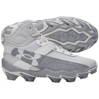 Under Armour Youth Harper 10 RM Jr Molded Basebball Cleats, Grey