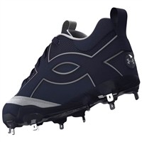 Under Armour Mens Yard ICON MT Metal Low Baseball Cleats, Navy