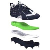 Under Armour Mens Yard ICON MT Metal Low Baseball Cleats, Navy