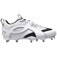 Under Armour Mens Yard ICON MT Metal Low Baseball Cleats, White