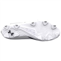 Under Armour Mens Yard ICON MT Metal Low Baseball Cleats, White