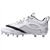 Under Armour Mens Yard ICON MT Metal Low Baseball Cleats, White