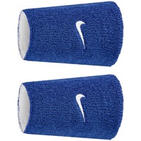 NIKE Swoosh Classic Reversible Doublewide Wristbands (2 Pack), Royal/White