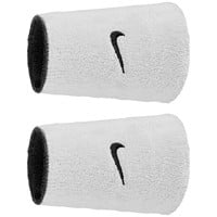 NIKE Swoosh Classic Reversible Doublewide Wristbands (2 Pack), Black/White/Black