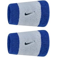 NIKE Swoosh Classic Doublewide Wristbands (2 Pack), Royal/White