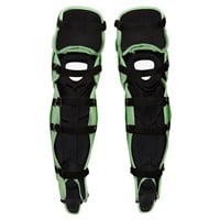 NIKE Diamond Elite Catchers Leg Guards, Green/Grey