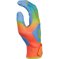 Rawlings Workhorse Fun Burst Limited Edition Batting Gloves, Blue/Orange