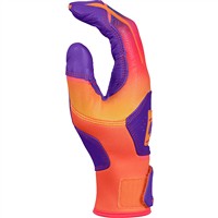 Rawlings Workhorse Fun Burst Limited Edition Batting Gloves, Purple/Orange