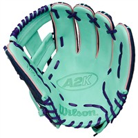 Wilson A2K 1786SS SuperSkin 11.5IN Baseball Glove (WBW103470115), Green/Navy