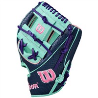 Wilson A2K 1786SS SuperSkin 11.5IN Baseball Glove (WBW103470115), Green/Navy