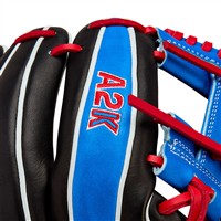 Wilson A2K MB1175 Mookie Betts Game Mdl 11.75IN Baseball Glove (WBW10350011, Black/Royal