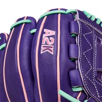 Wilson A2K C12 12IN Baseball Glove (WBW10350112), Purple/Pink