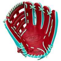 Wilson A2K MY7 12.5in Baseball Glove (WBW103474125), Red/Green